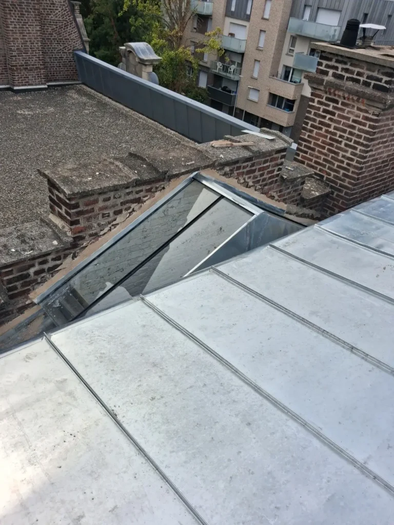 Première verrière latérale intégrée au terrasson en zinc